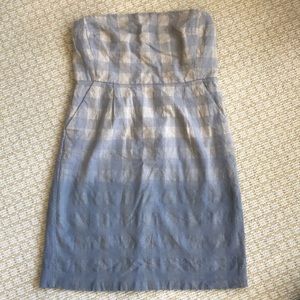 Gap strapless gingham dress